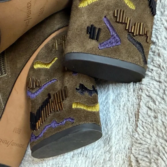 Donald J Pliner Women's Vantisp Kid Suede Boot Khaki Size 9.5 - Picture 9 of 16